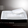 special deep white porcelain rectangular flat plate